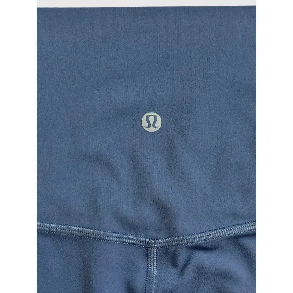 Lululemon Align Shorts 6” High Rise Washed Denim Blue Nulu Sz14 Yoga Athleisure